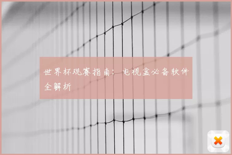 世界杯观赛指南:电视盒必备软件全解析