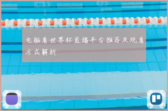 电脑看世界杯直播平台推荐及观看方式解析