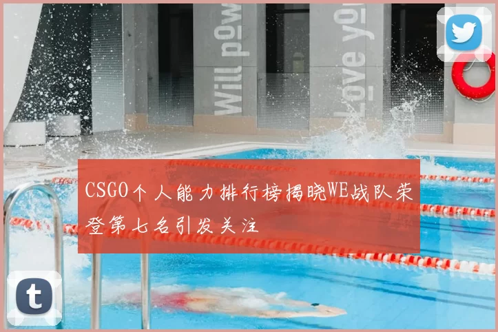 CSGO个人能力排行榜揭晓WE战队荣登第七名引发关注