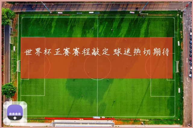 世界杯正赛赛程敲定 球迷热切期待